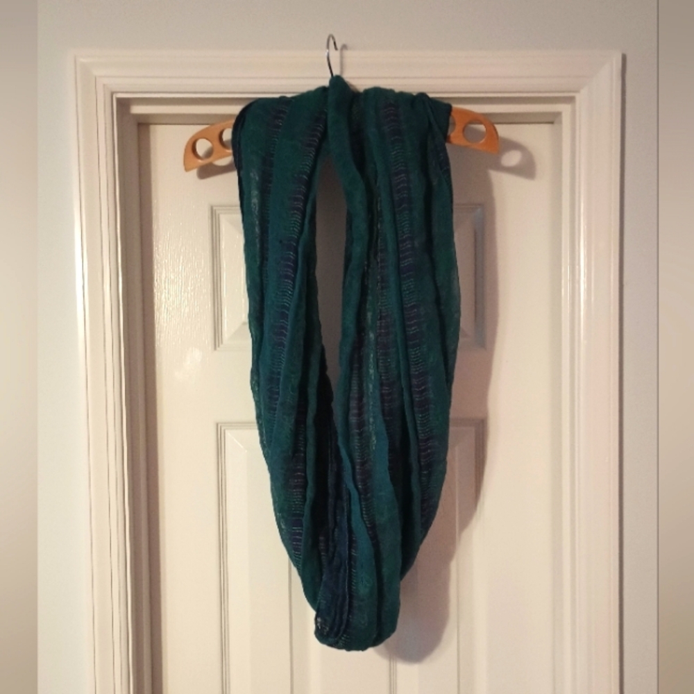 Teal and Blue Infinity Scarf
